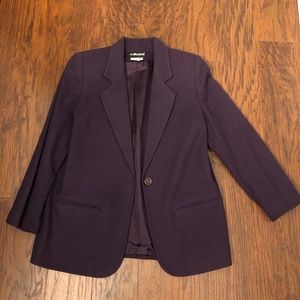 Wool Blazer 12P Plum/Purple